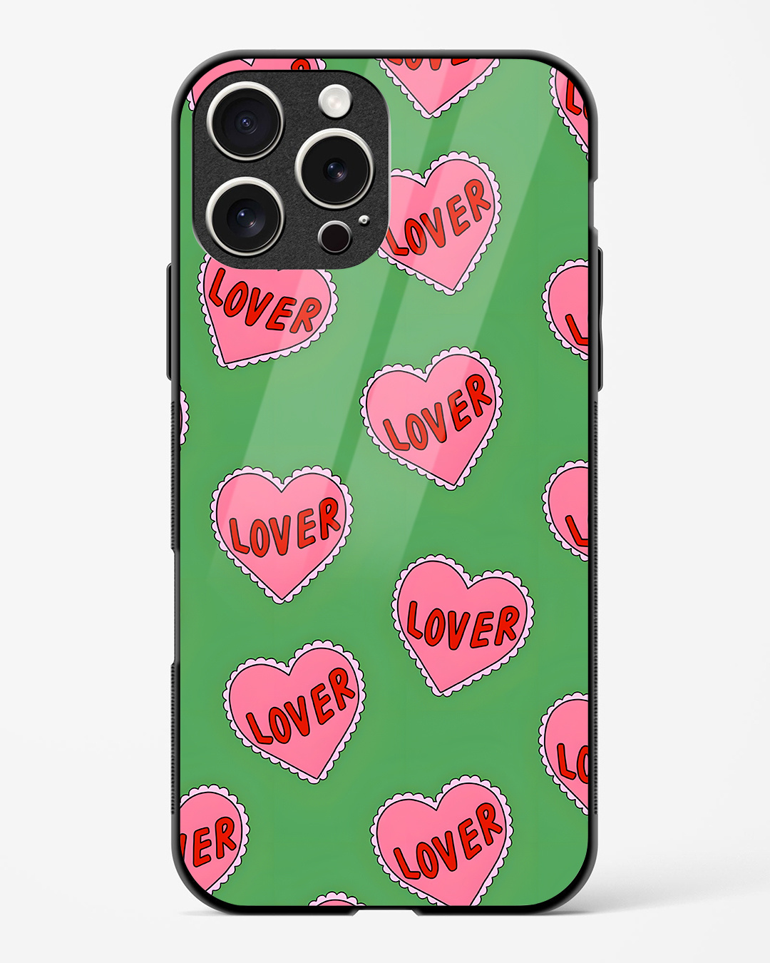 Buy Green Lover Heart Premium Glass Case for Apple iPhone 16 Pro Max ...