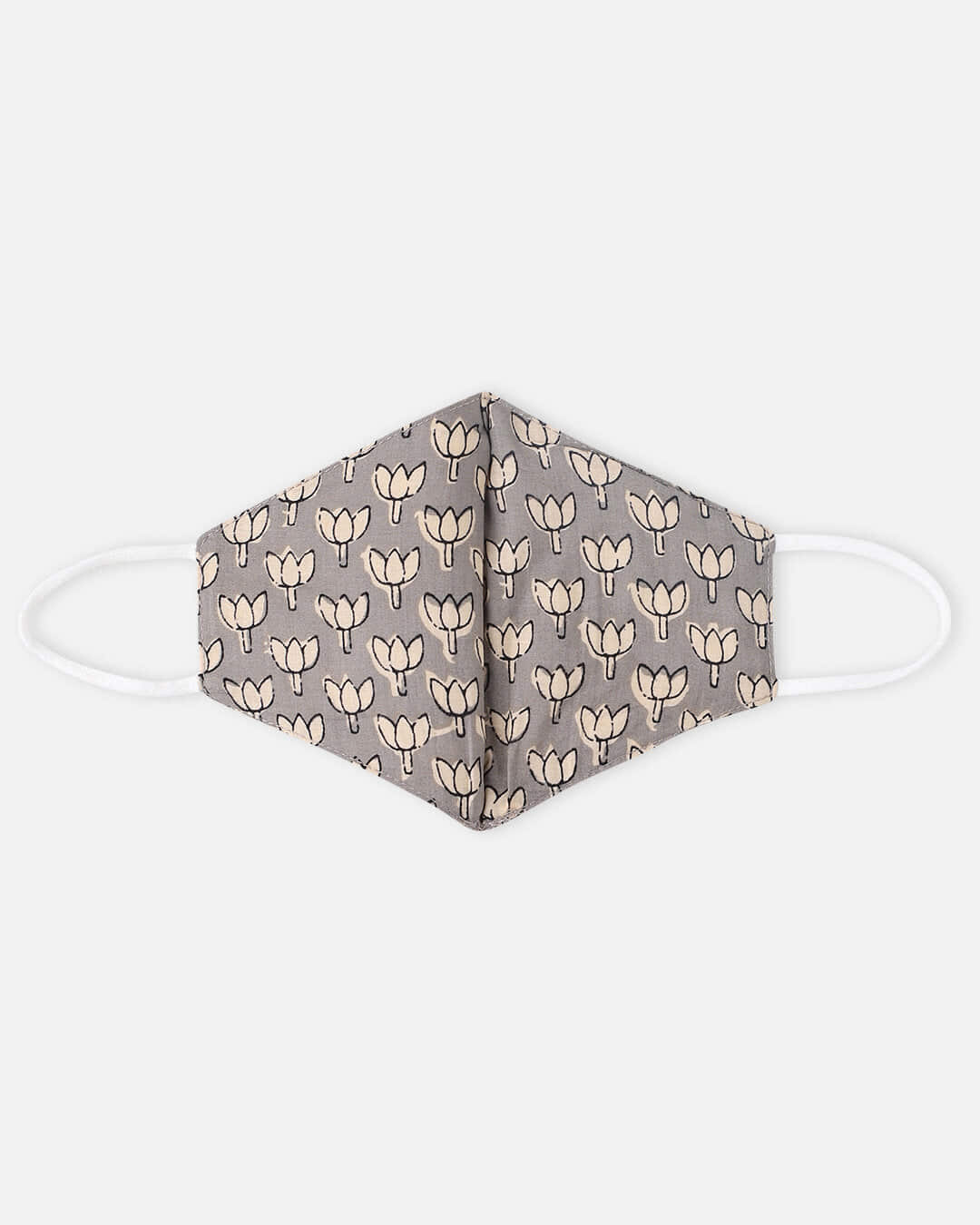 Shop Grey All Over Printed Everyday Mask-Back