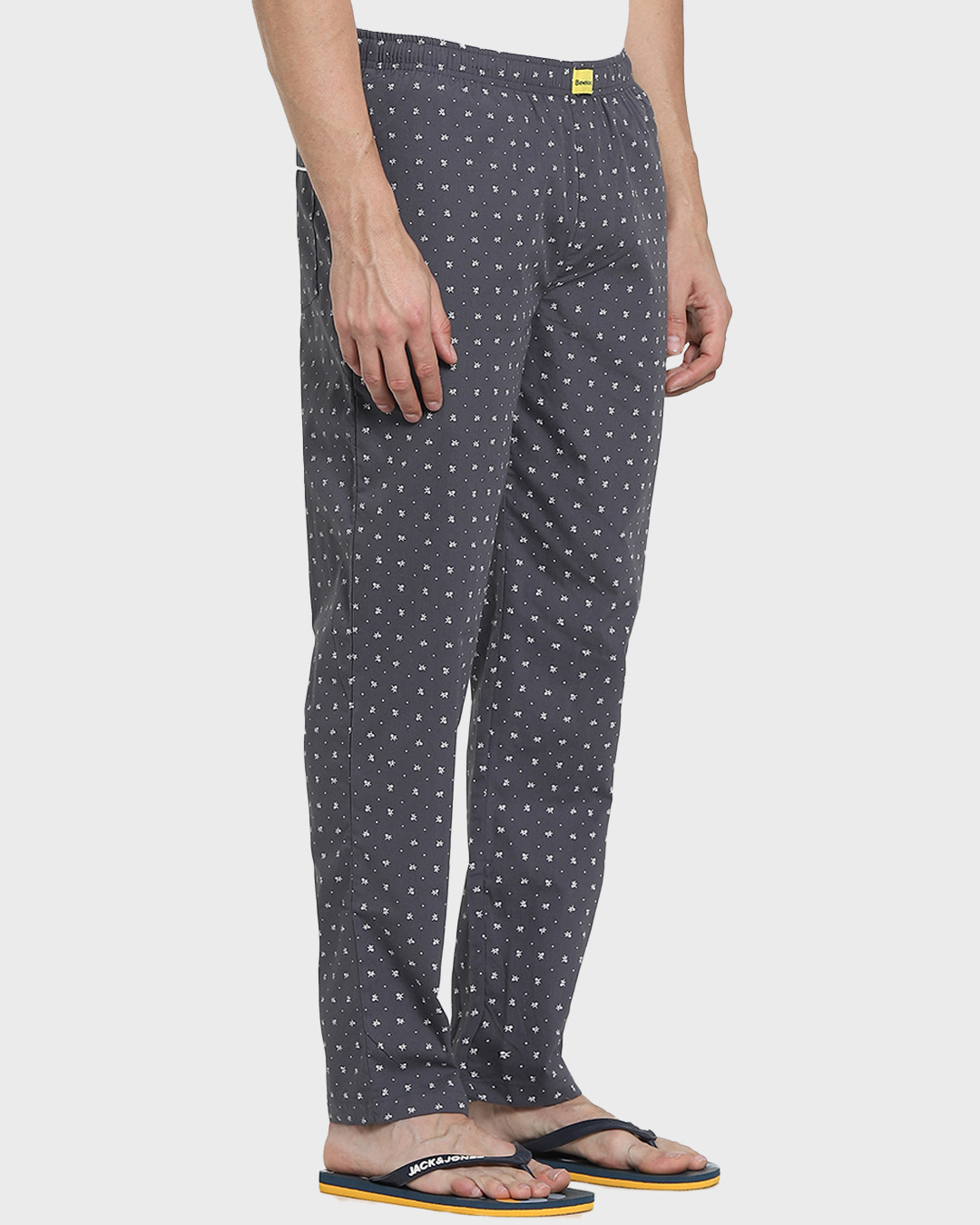 Shop Grey AOP Geometric Print D Pyjamas-Back