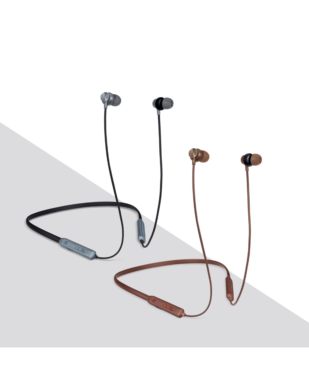 Shop Grey in the Ear Bluetooth Headphones-Back