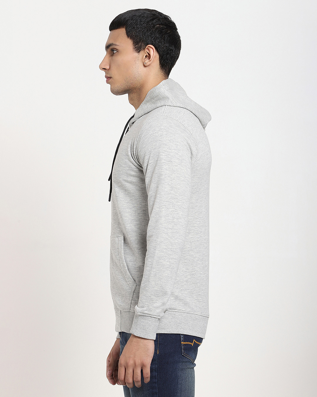 Shop Men's Grey Zipper Hoodies-Back