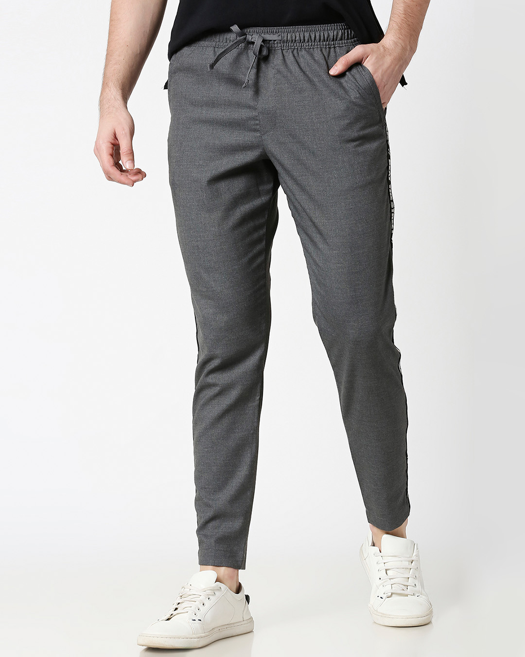 Buy Grey Men's Casual Jogger Pants for Men grey Online at Bewakoof