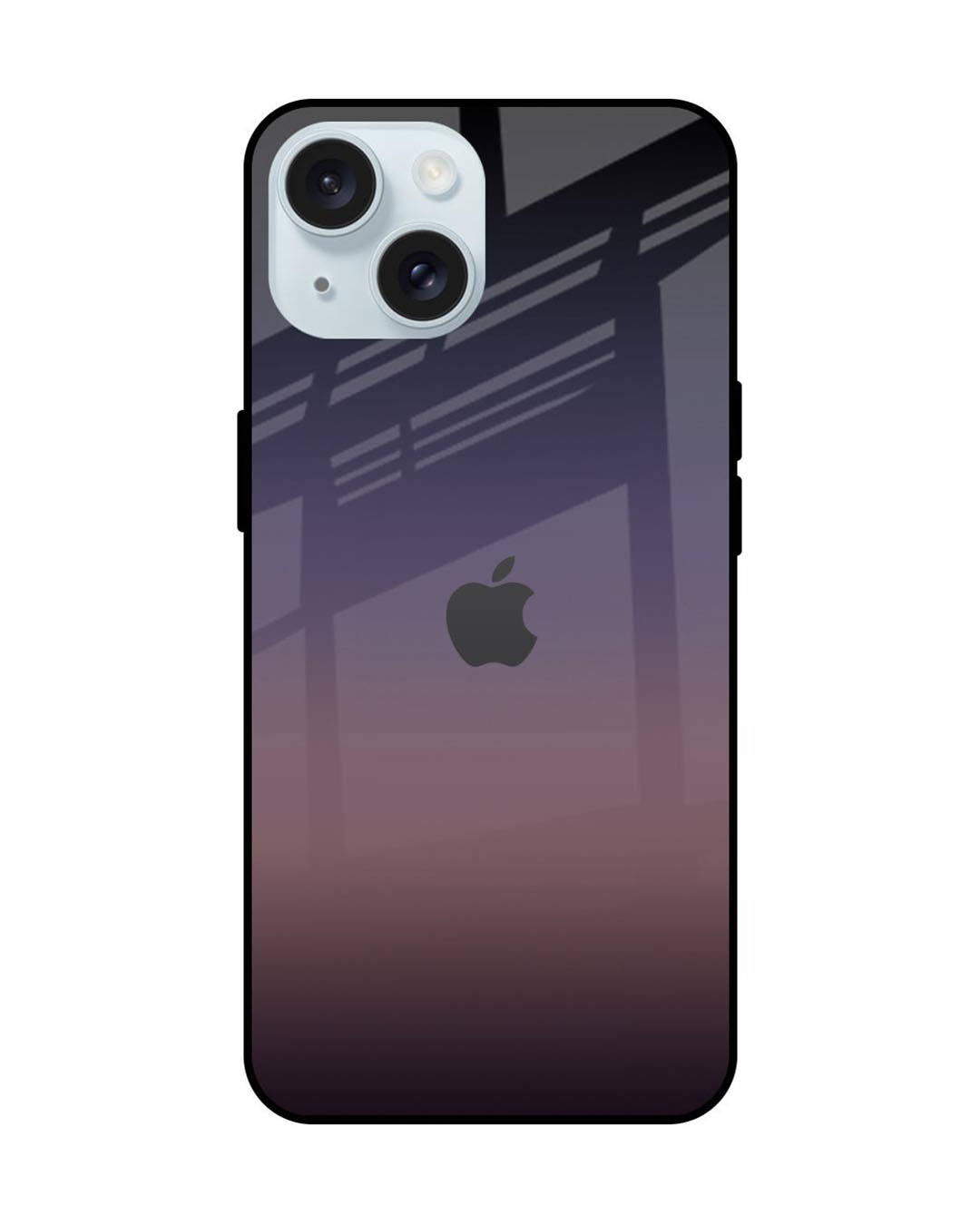 Buy Grey Ombre Premium Glass Case For Apple Iphone 15shock Proof 