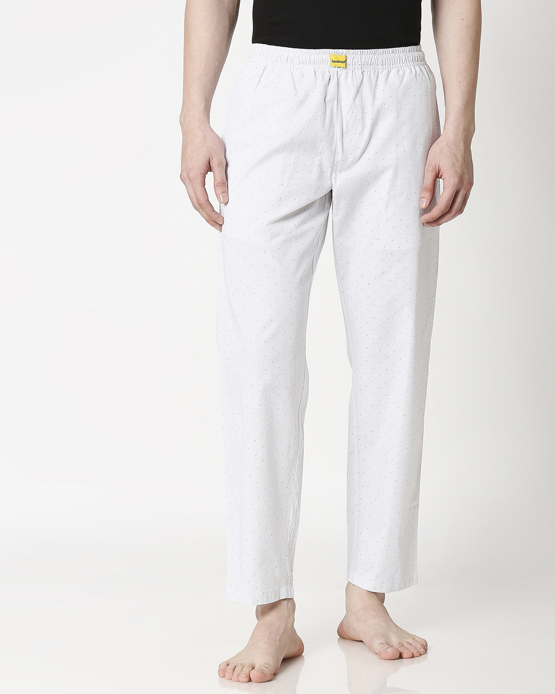 Shop Grey Textured Men's Pyjamas-Back