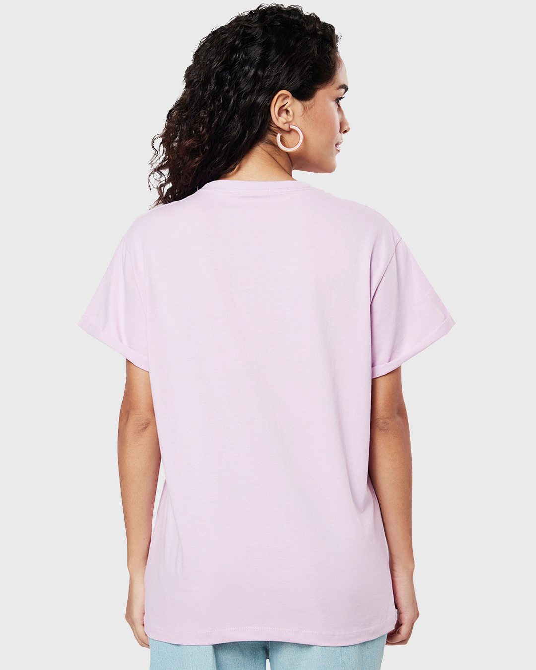 Shop Women's Purple Grumpy & Gorgeous Graphic Printed Boyfriend T-shirt-Back
