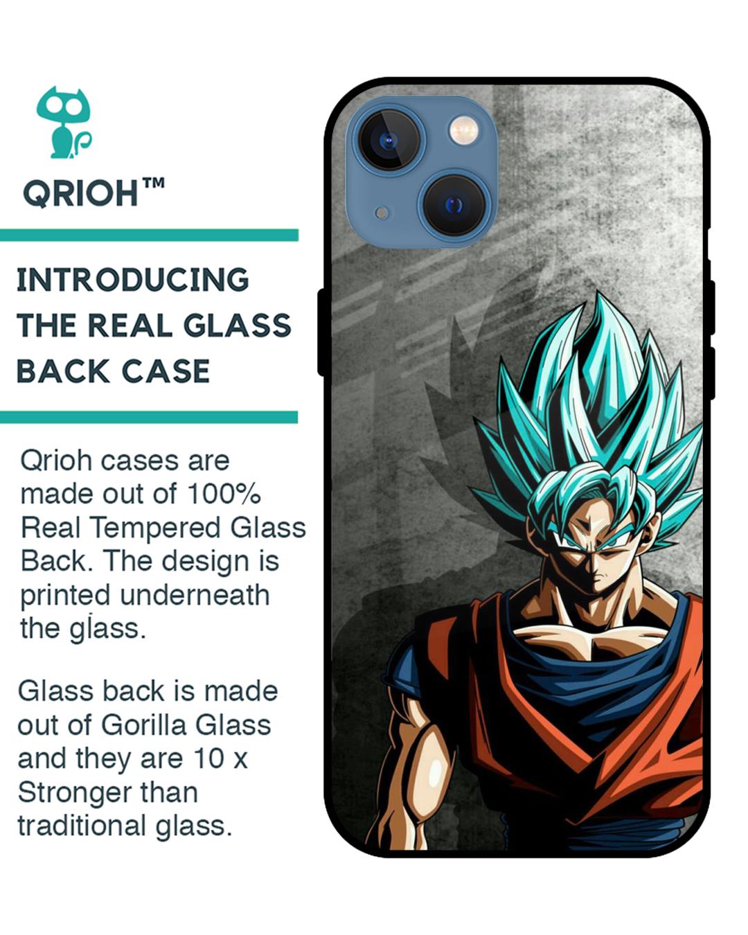 Shop Grunge Goku Premium Glass Case for Apple iPhone 13 (Shock Proof,Scratch Resistant)-Back