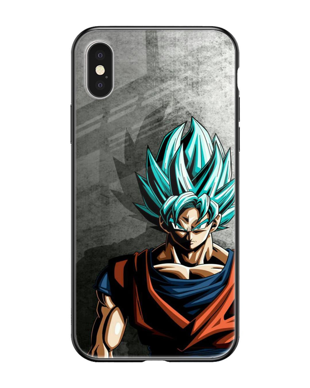 Shop Grunge Goku Premium Glass Case for Apple iPhone X (Shock Proof,Scratch Resistant)-Front