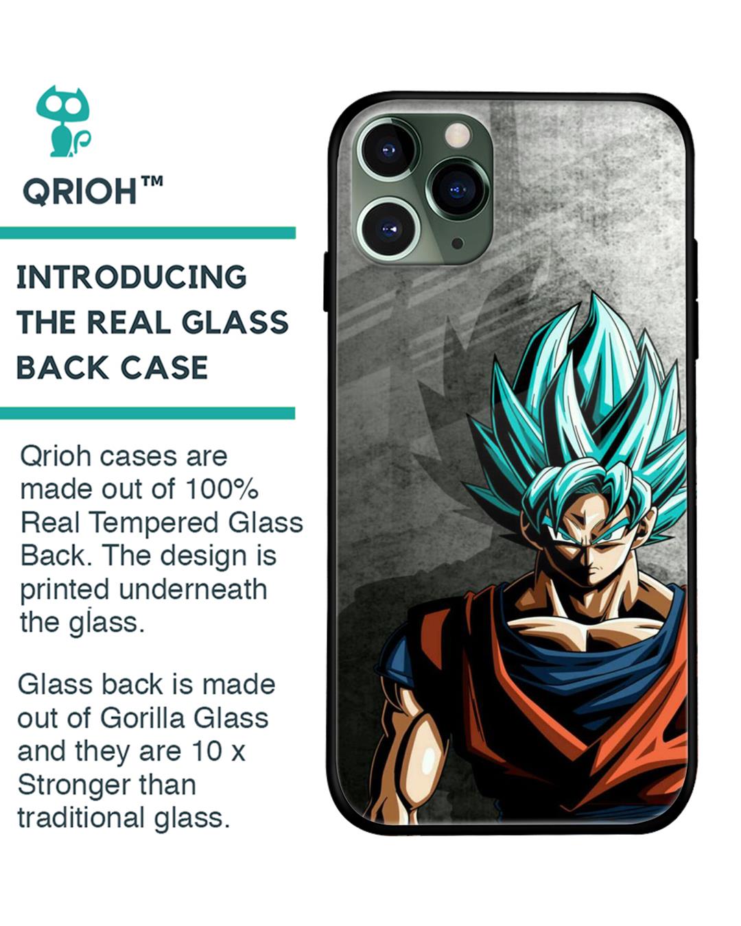 Shop Grunge Goku  Premium Glass Case for iPhone 11 Pro Max (Shock Proof, Scratch Resistant)-Back