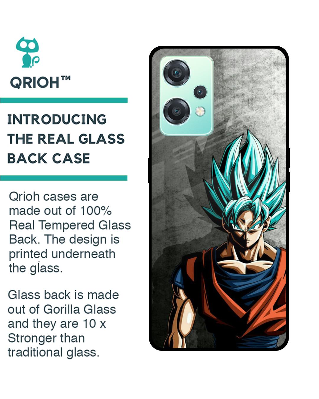 Shop Grunge Goku Premium Glass Case for OnePlus Nord CE 2 Lite 5G (Shock Proof,Scratch Resistant)-Back