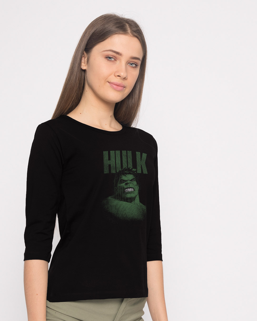 Shop Grunge Hulk Round Neck 3/4th Sleeve T-Shirt (AVL)-Back