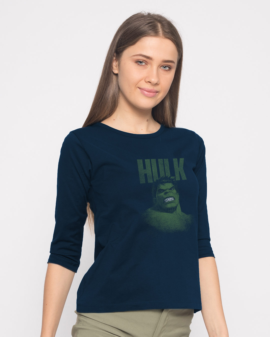 Shop Grunge Hulk Round Neck 3/4th Sleeve T-Shirt (AVL)-Back