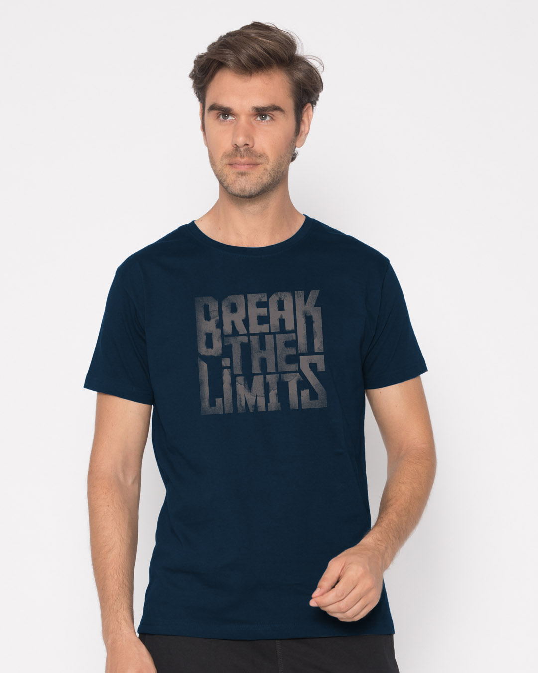 Shop Grunge Limits Half Sleeve T-Shirt-Back
