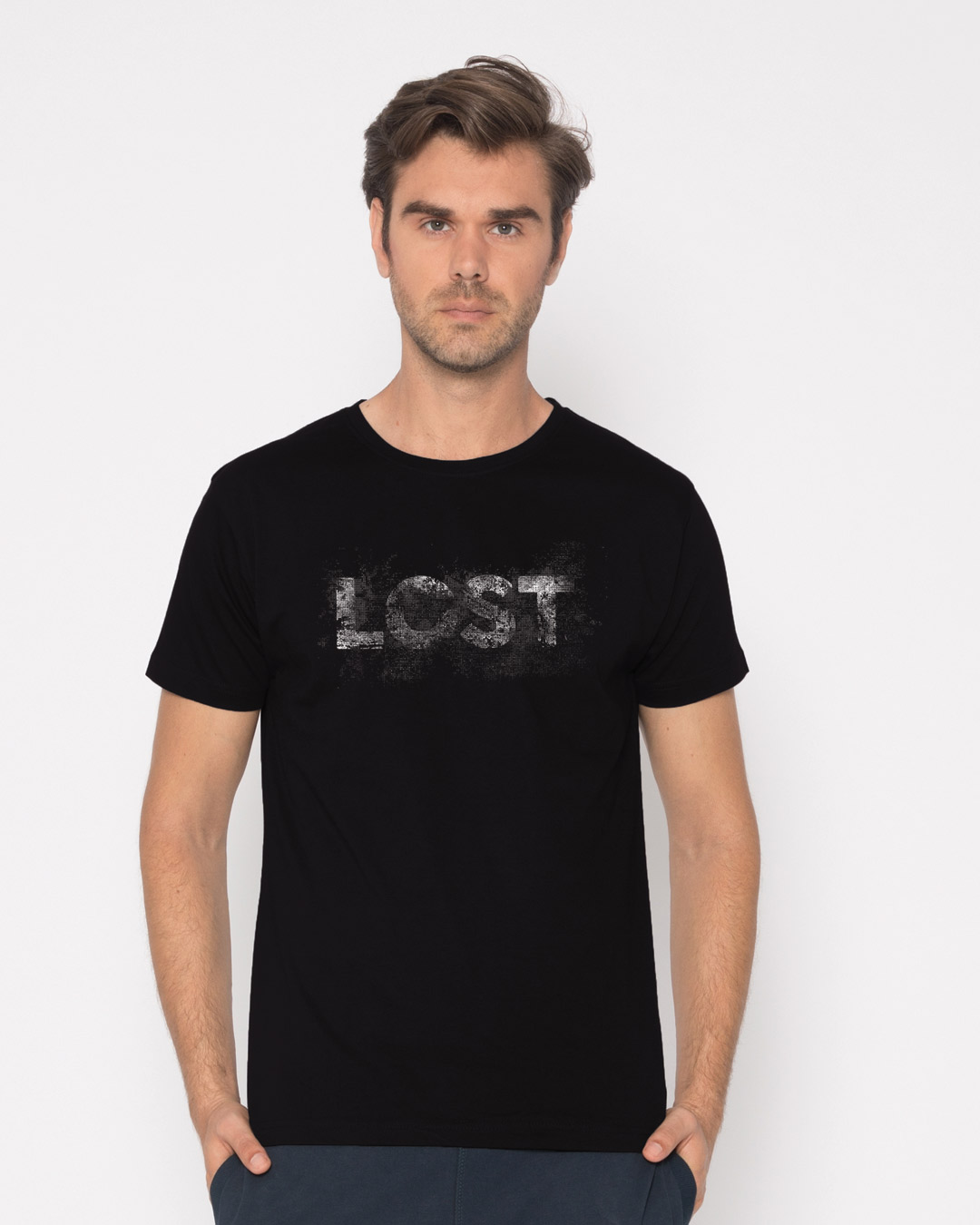Shop Grunge Lost Half Sleeve T-Shirt-Back