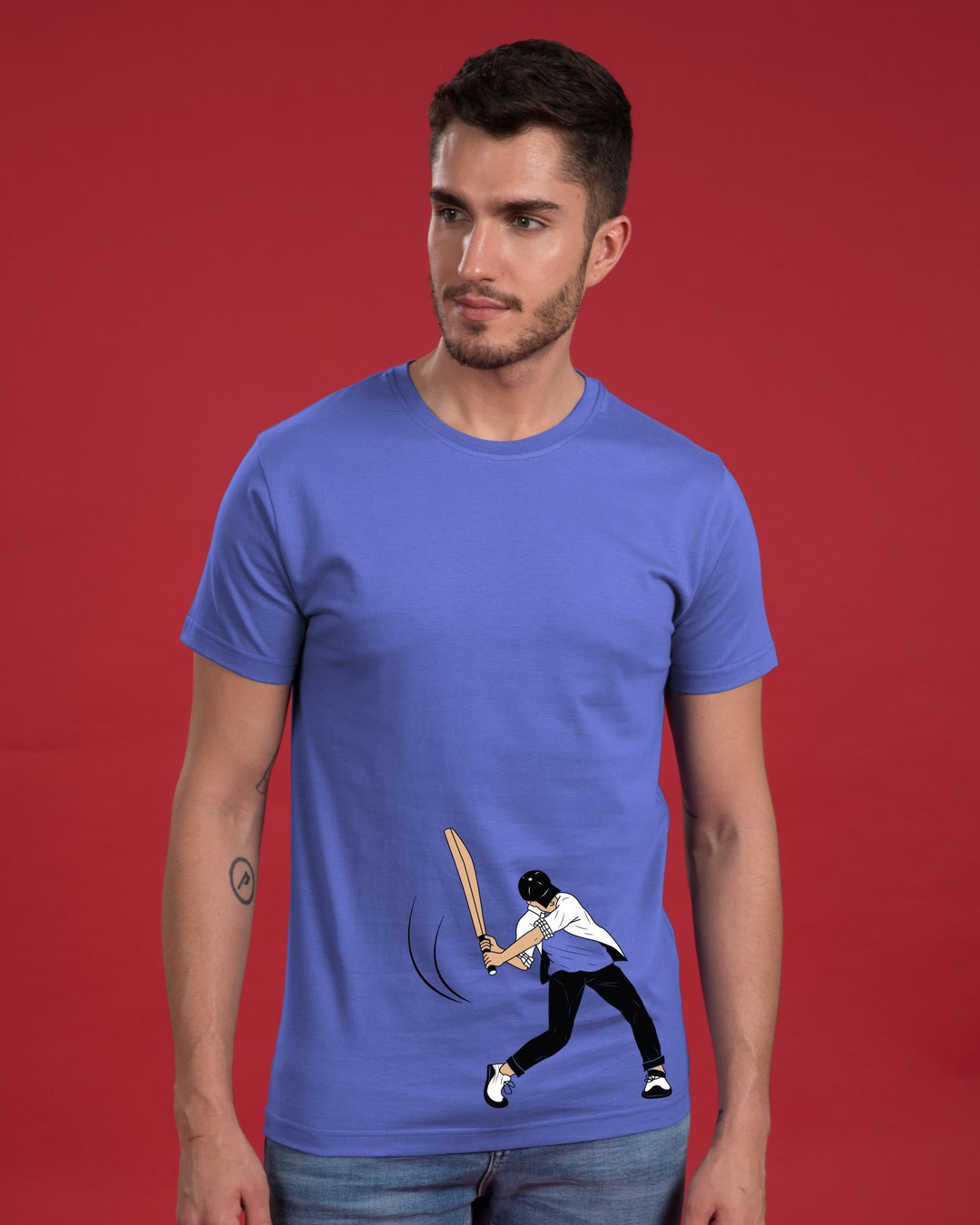 Shop Gully Cricket Half Sleeve T-Shirt-Back