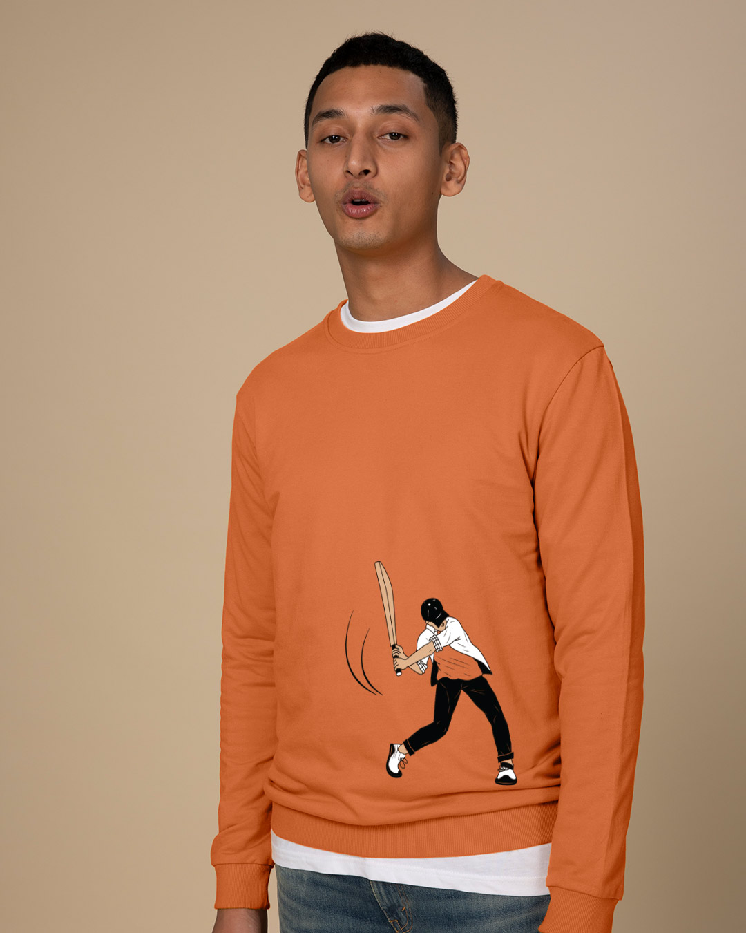 Shop Gully Cricket Fleece Sweater-Back