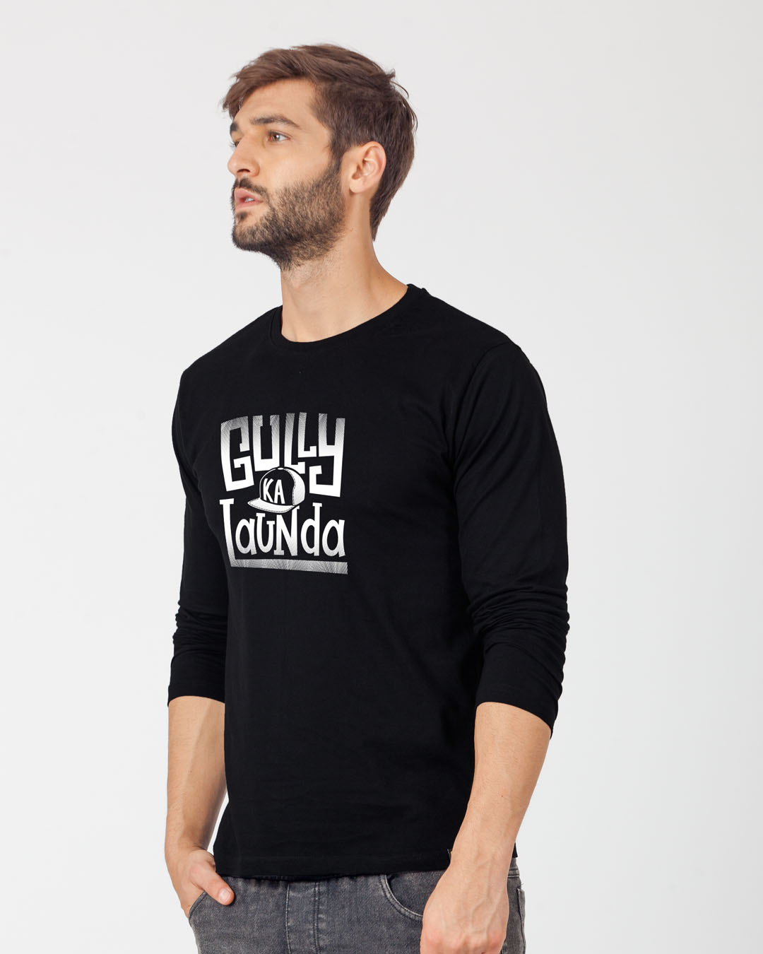 Shop Gully Ka Launda Full Sleeve T-Shirt-Back