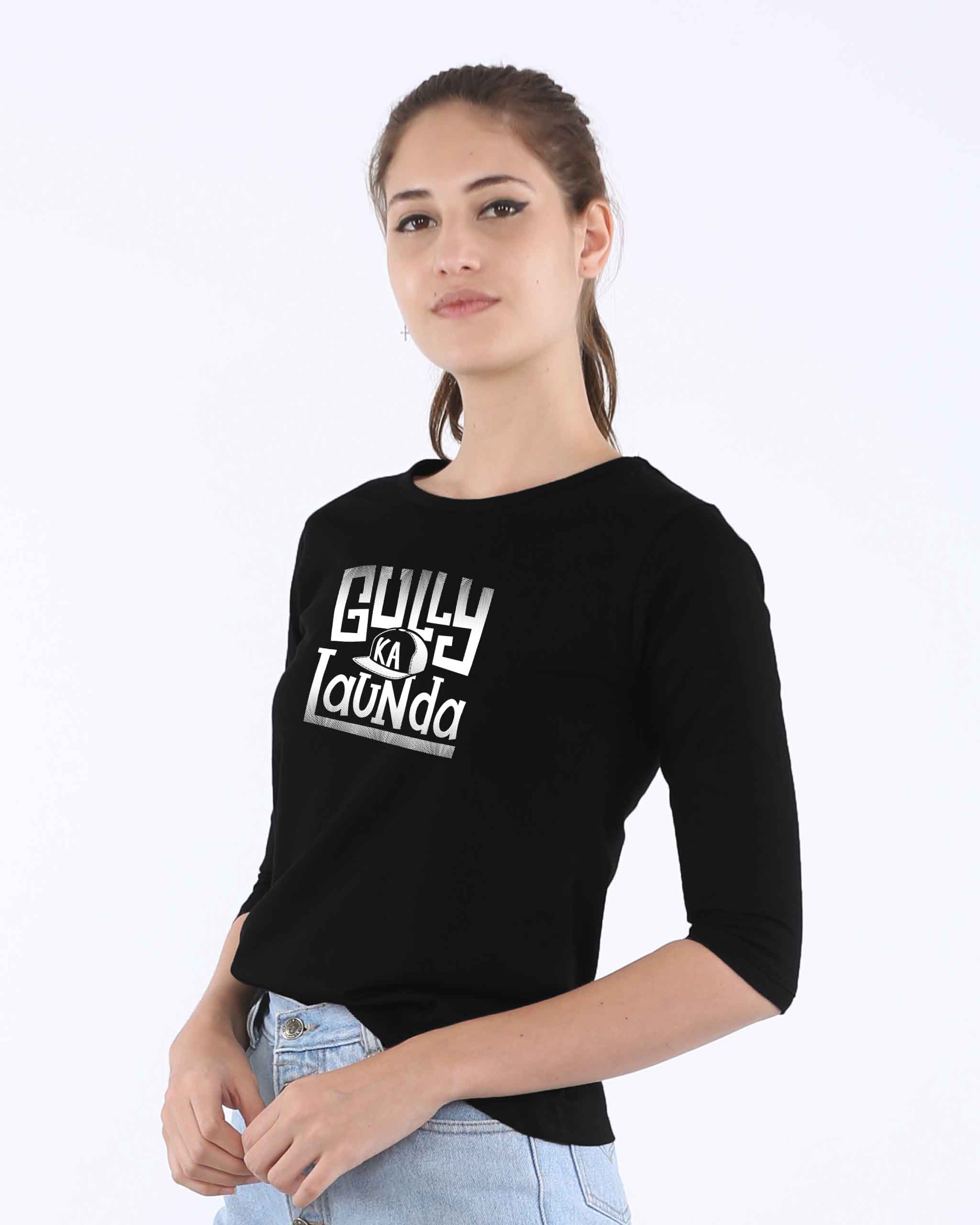 Shop Gully Ka Launda Round Neck 3/4th Sleeve T-Shirt-Back