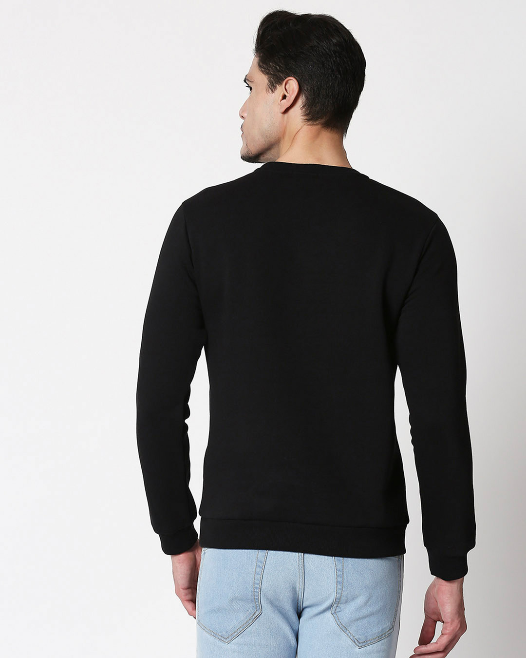 Shop Men's Black Gyaan Typography Sweater-Back