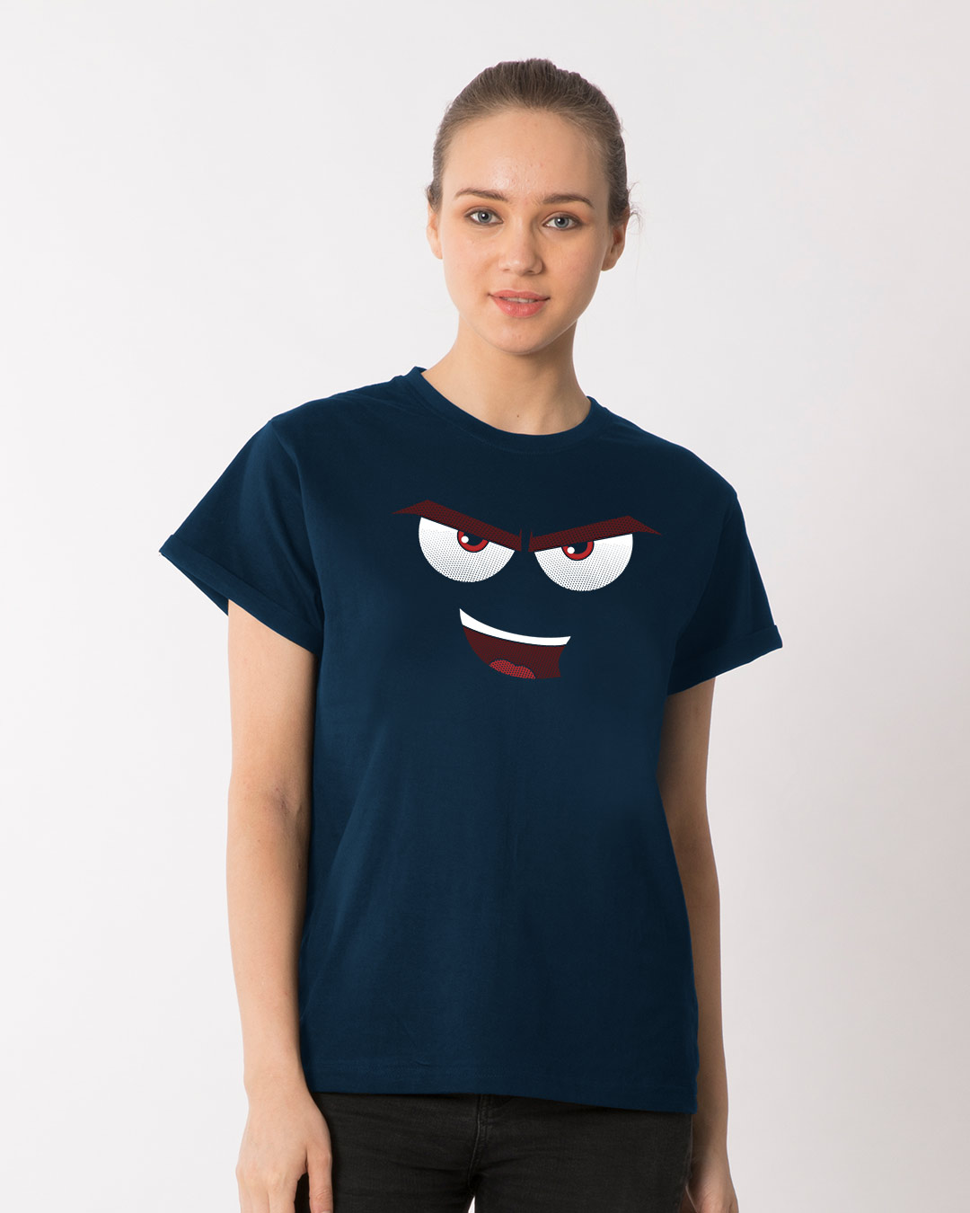 Buy Ha Ha Ha Boyfriend TShirt for Women blue Online at Bewakoof