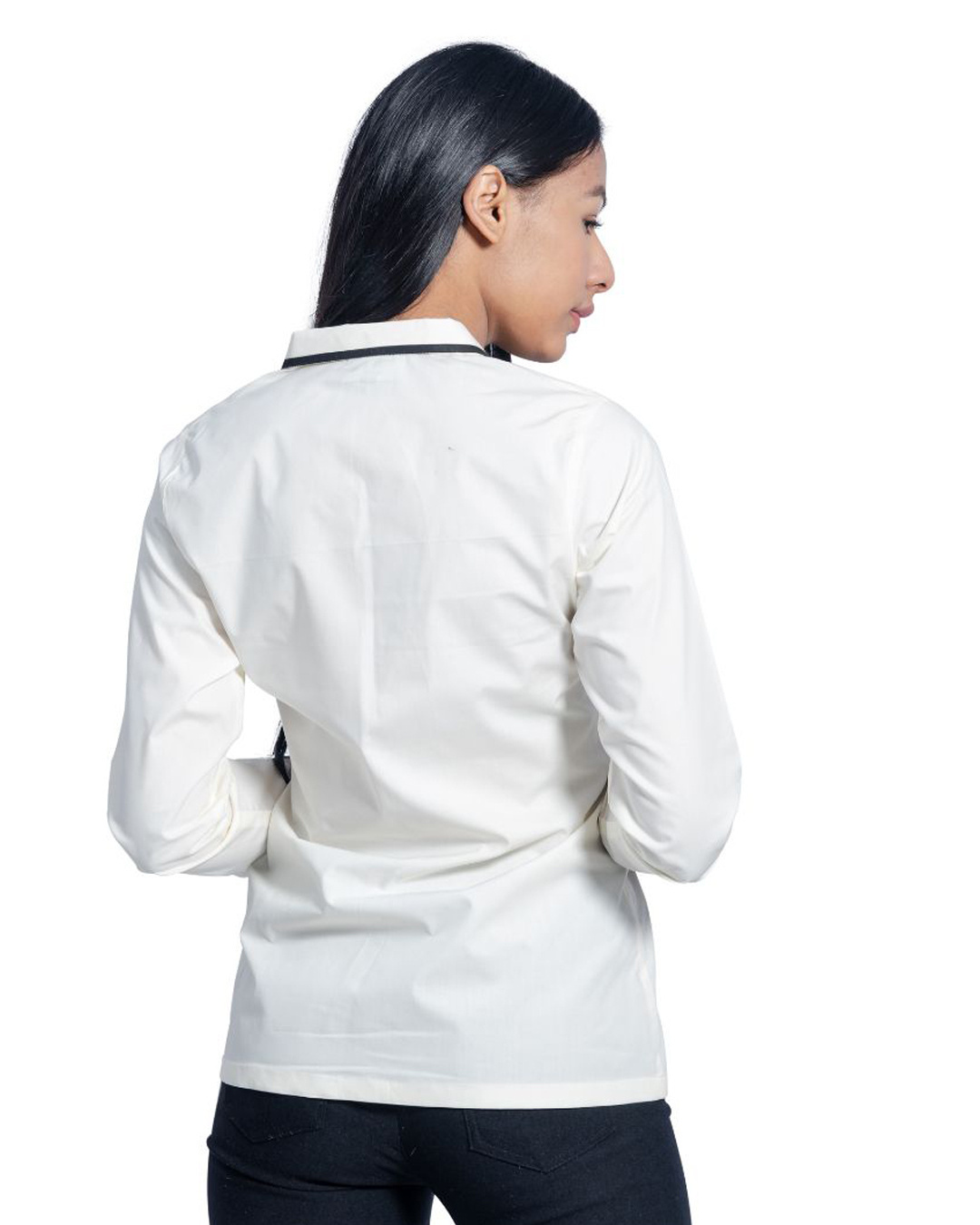 Shop Monochrome Lapel Collar Shirt-Back