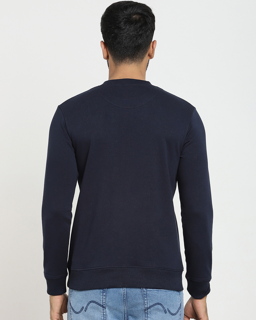 Shop Men's Blue Hang Loose Relax Graphic Printed Sweatshirt-Back