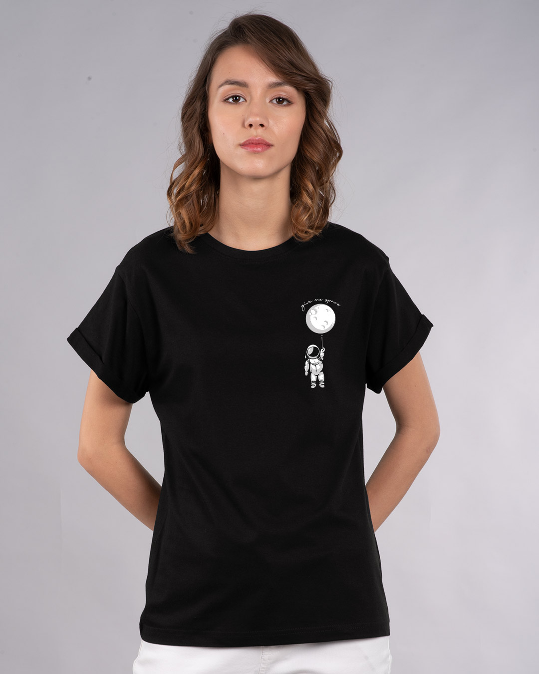 Shop Hanging Astronaut Pocket Boyfriend T-Shirt-Back