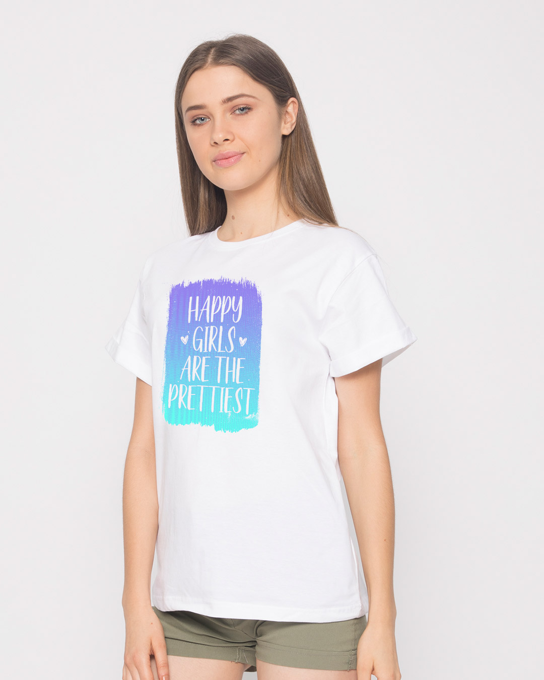 Shop Happy Girls Boyfriend T-Shirt-Back