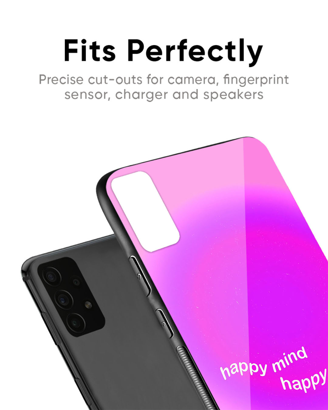 Shop Happy Mind Premium Glass Case for OnePlus 6T (Shock Proof, Scratch Resistant)-Back