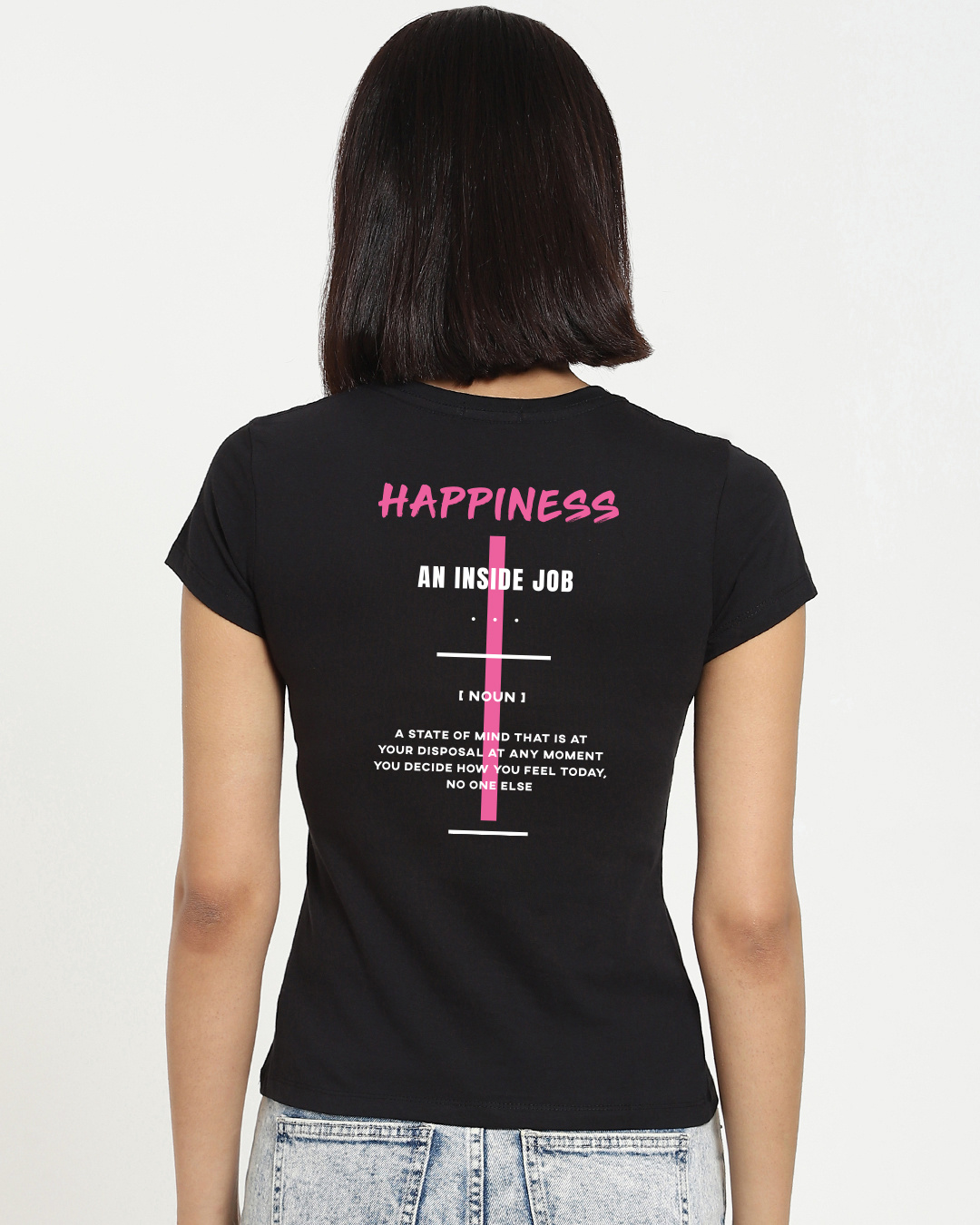 Shop Women's Happy State Slim Fit T-shirt-Back