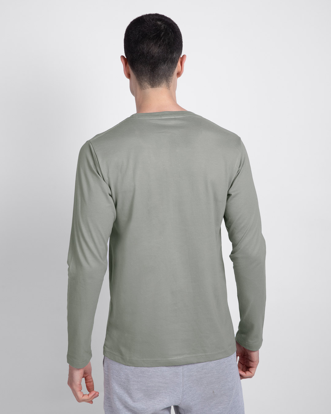 Shop Hard To Love Full Sleeve T-Shirt Meteor Grey-Back