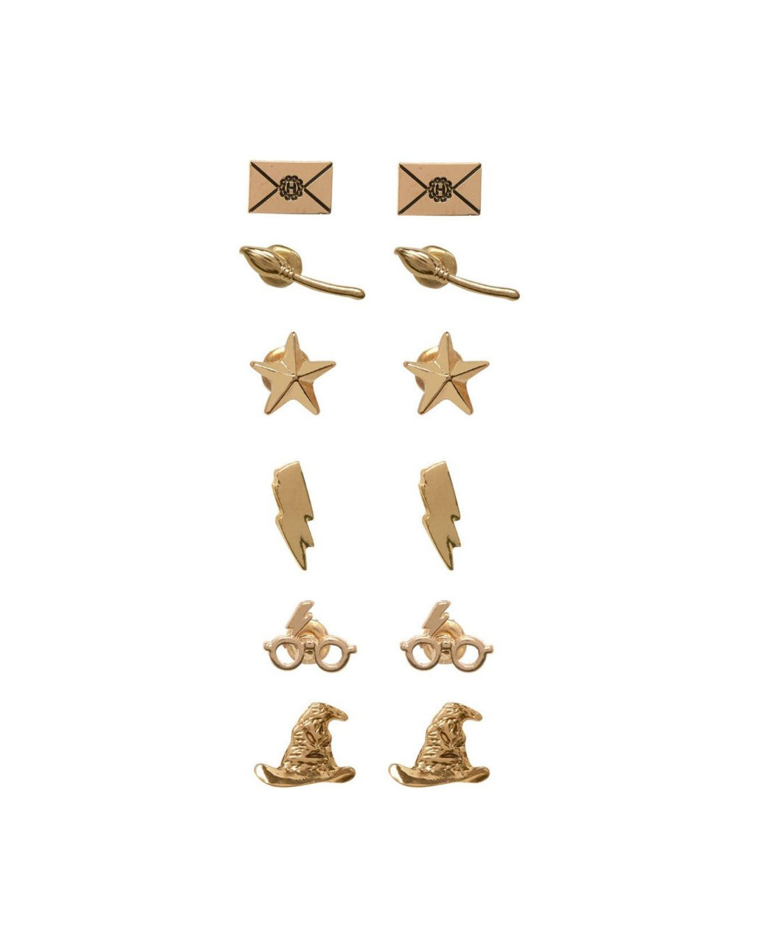 Shop Women's Gold Broomstick Earrings (Set Of 6)-Back