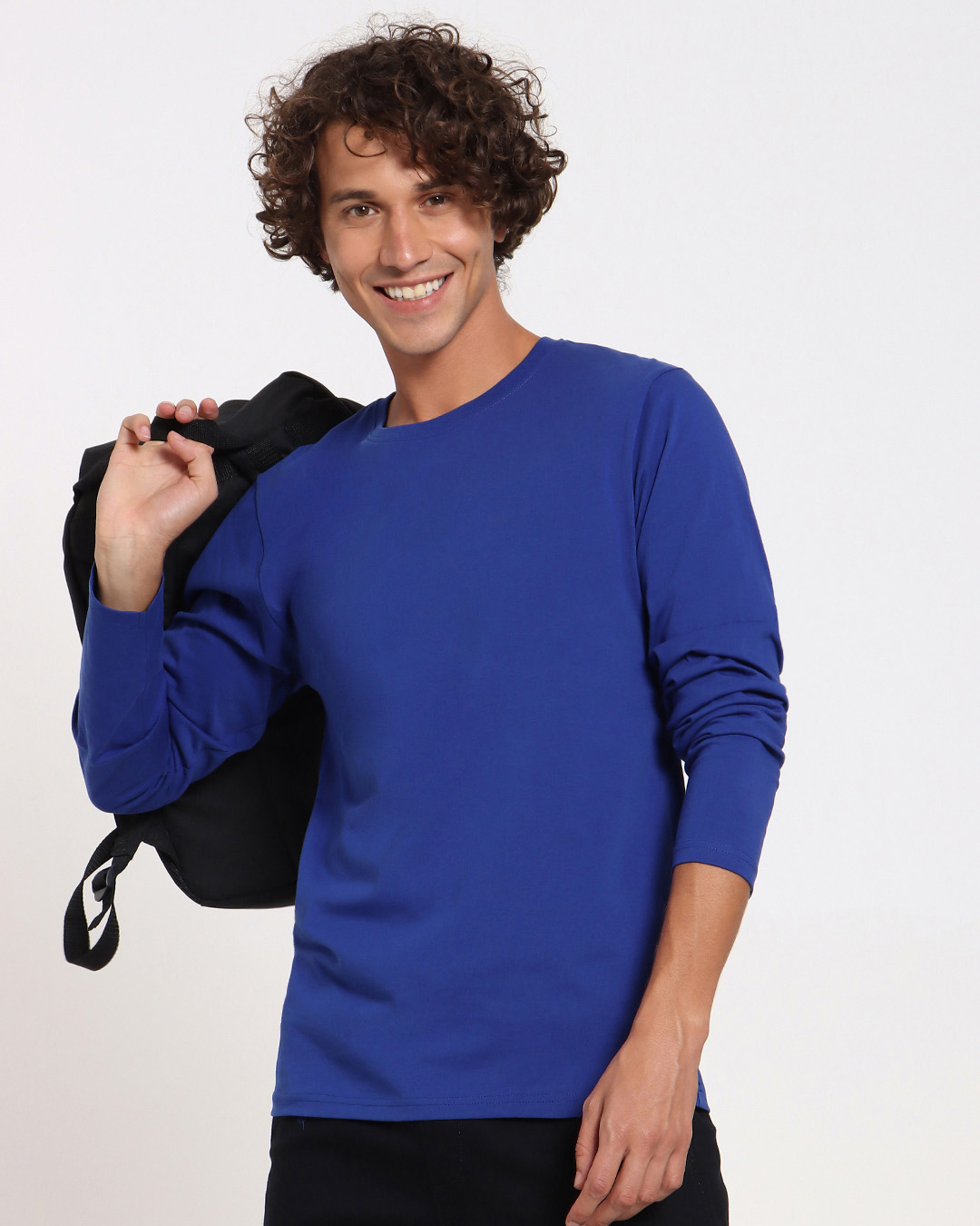 Shop Hashtag Blue Full Sleeve T-Shirt-Back