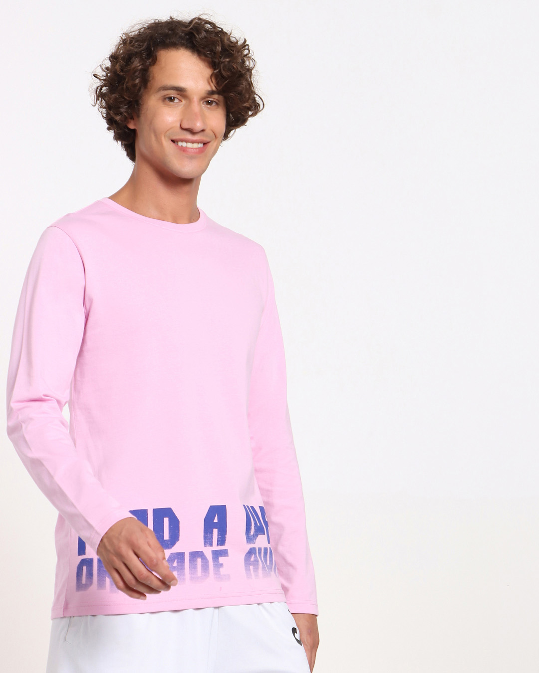 Shop Hashtag Pink Full Sleeve T-Shirt-Back
