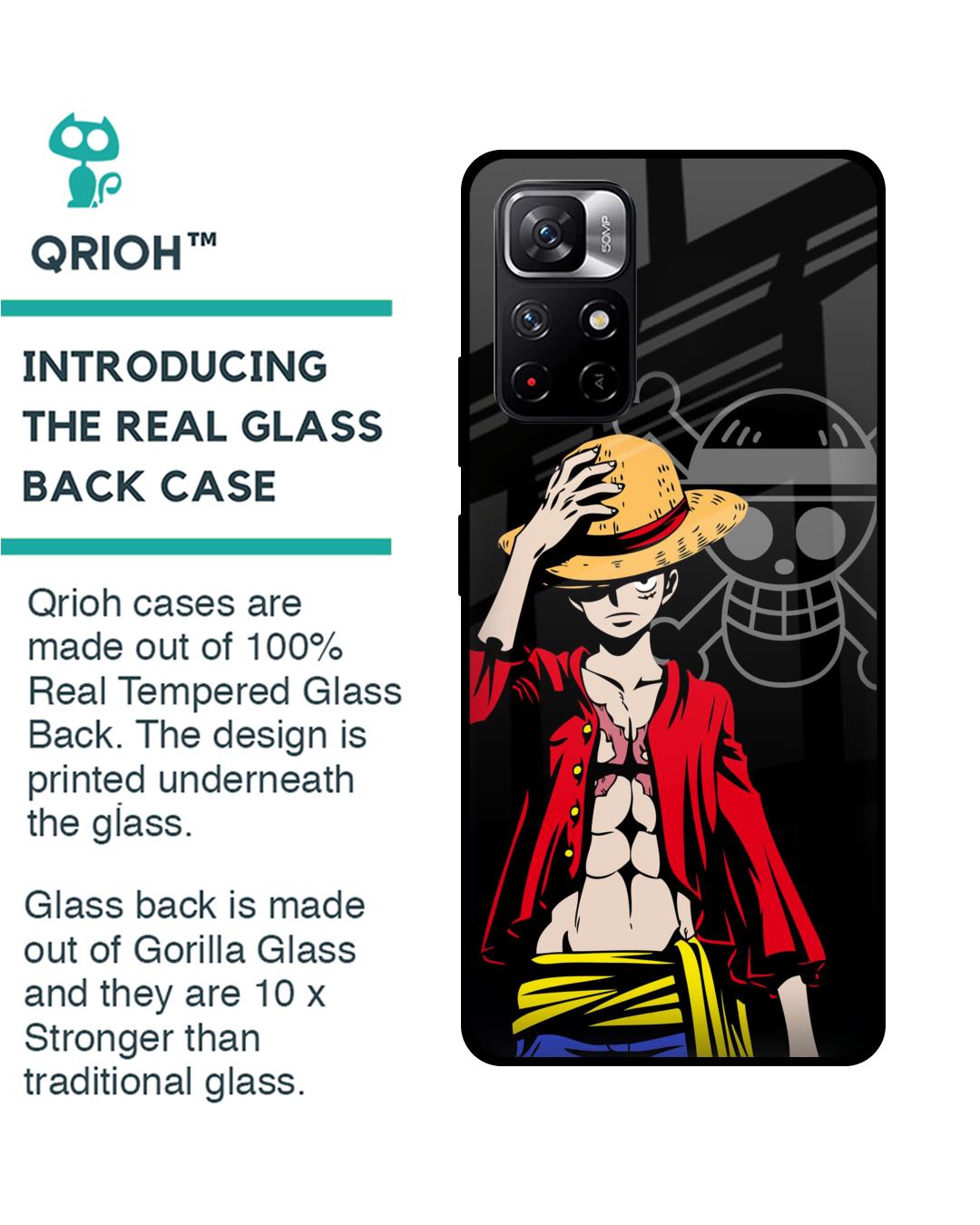Shop Hat Crew Premium Glass Case for Redmi Note 11T 5G (Shock Proof,Scratch Resistant)-Back