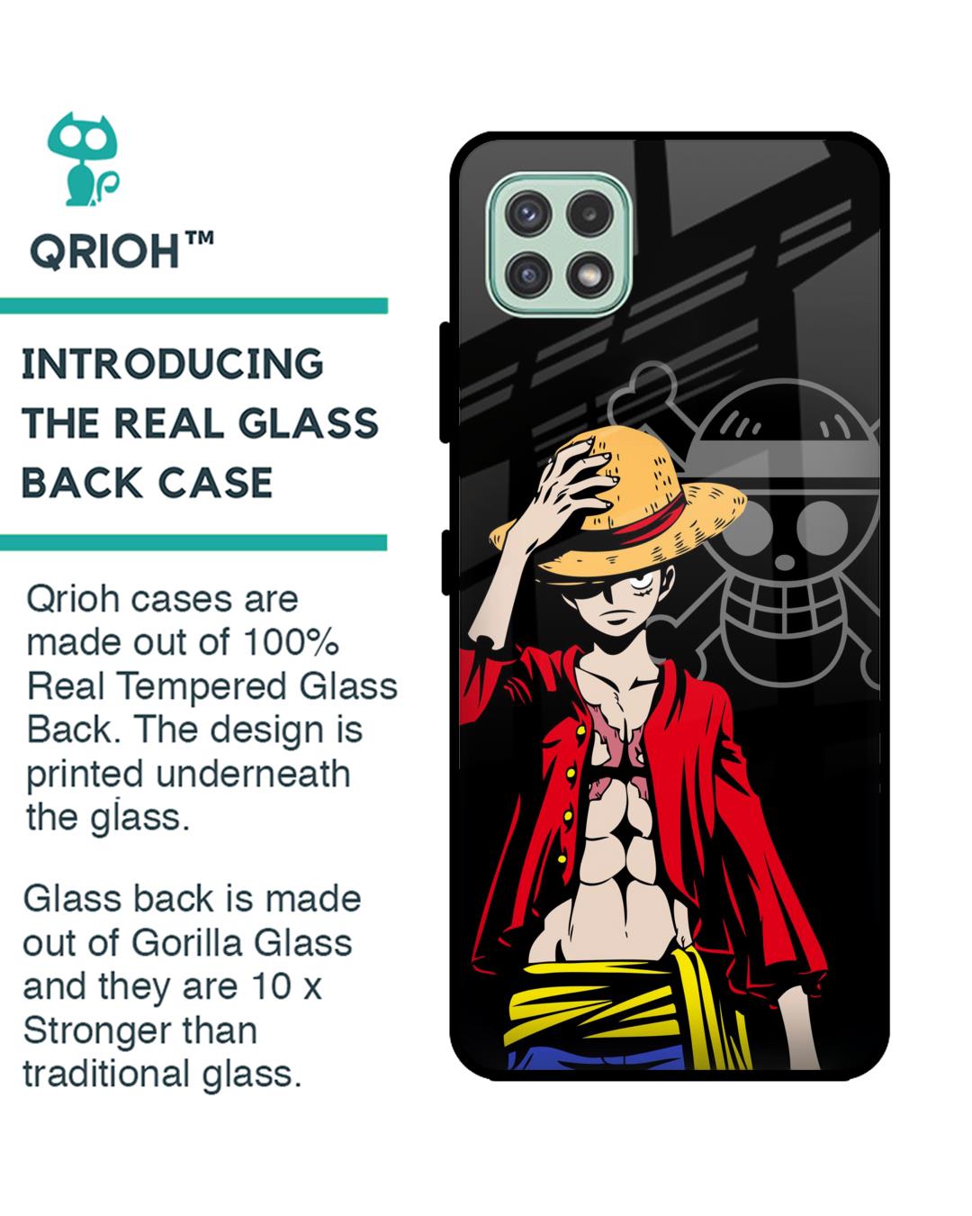 Shop Hat Crew Premium Glass Case for Samsung Galaxy A22 5G (Shock Proof,Scratch Resistant)-Back