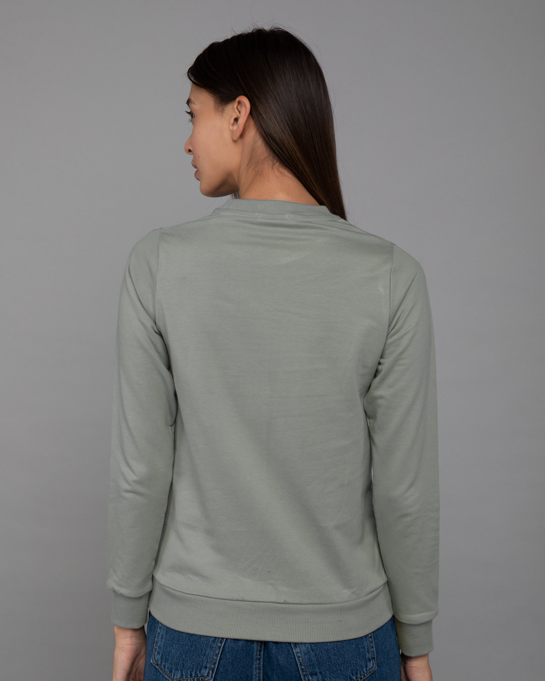 Shop Headphone Girl Fleece Light Sweatshirt-Back