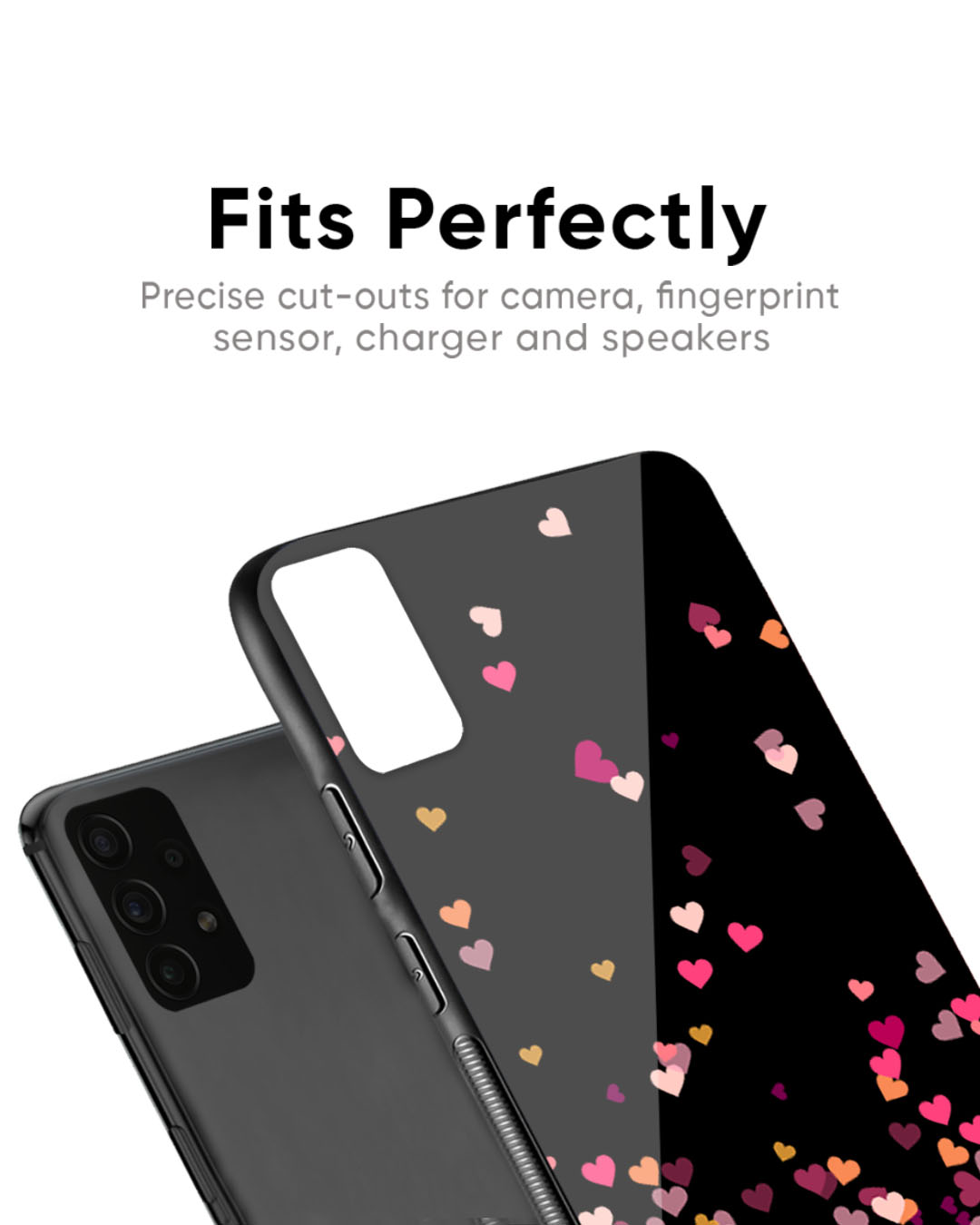 Shop Heart Rain Fall Premium Glass Case for Google Pixel 6a (Shock Proof, Scratch Resistant)-Back