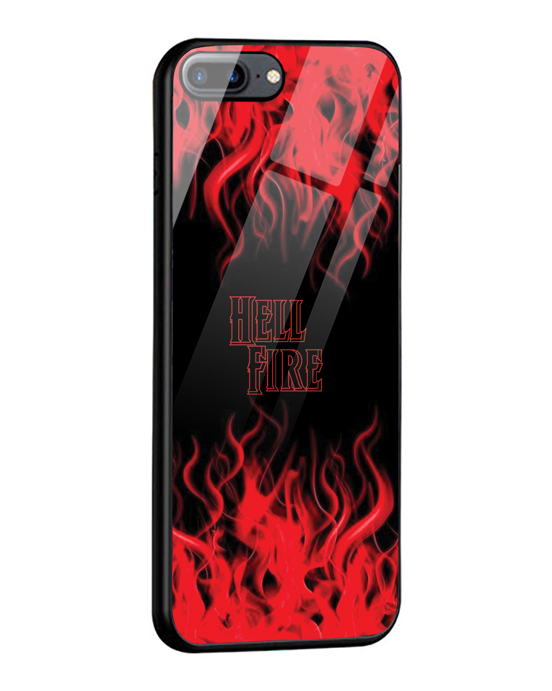 Shop Hell Fire Premium Glass Cover for Apple iPhone 7 Plus-Back