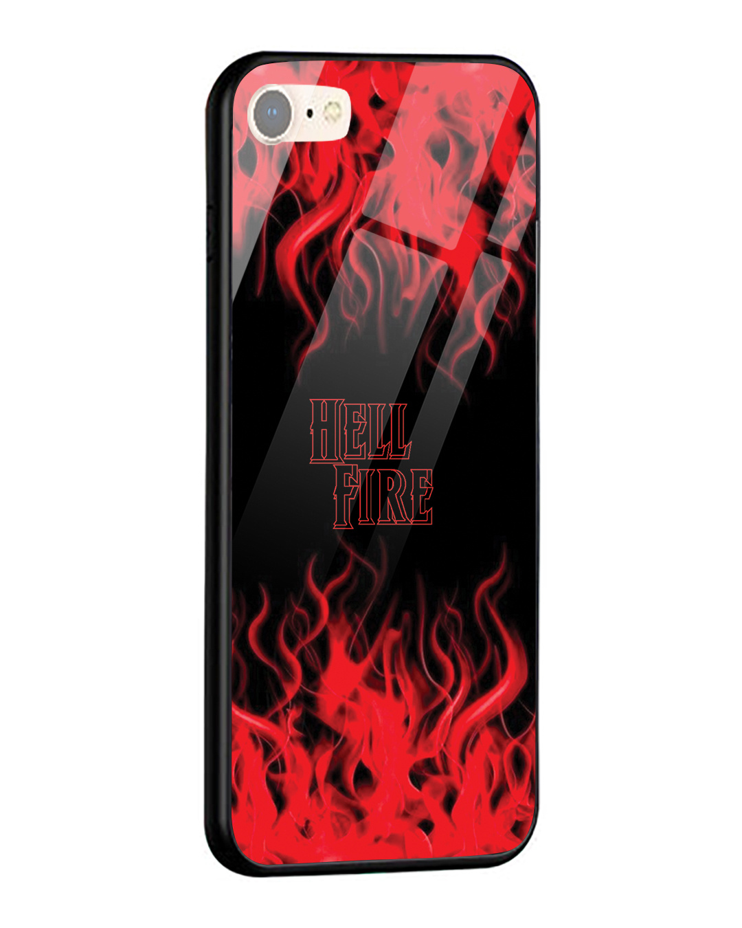 Shop Hell Fire Premium Glass Cover for Apple iPhone 8-Back