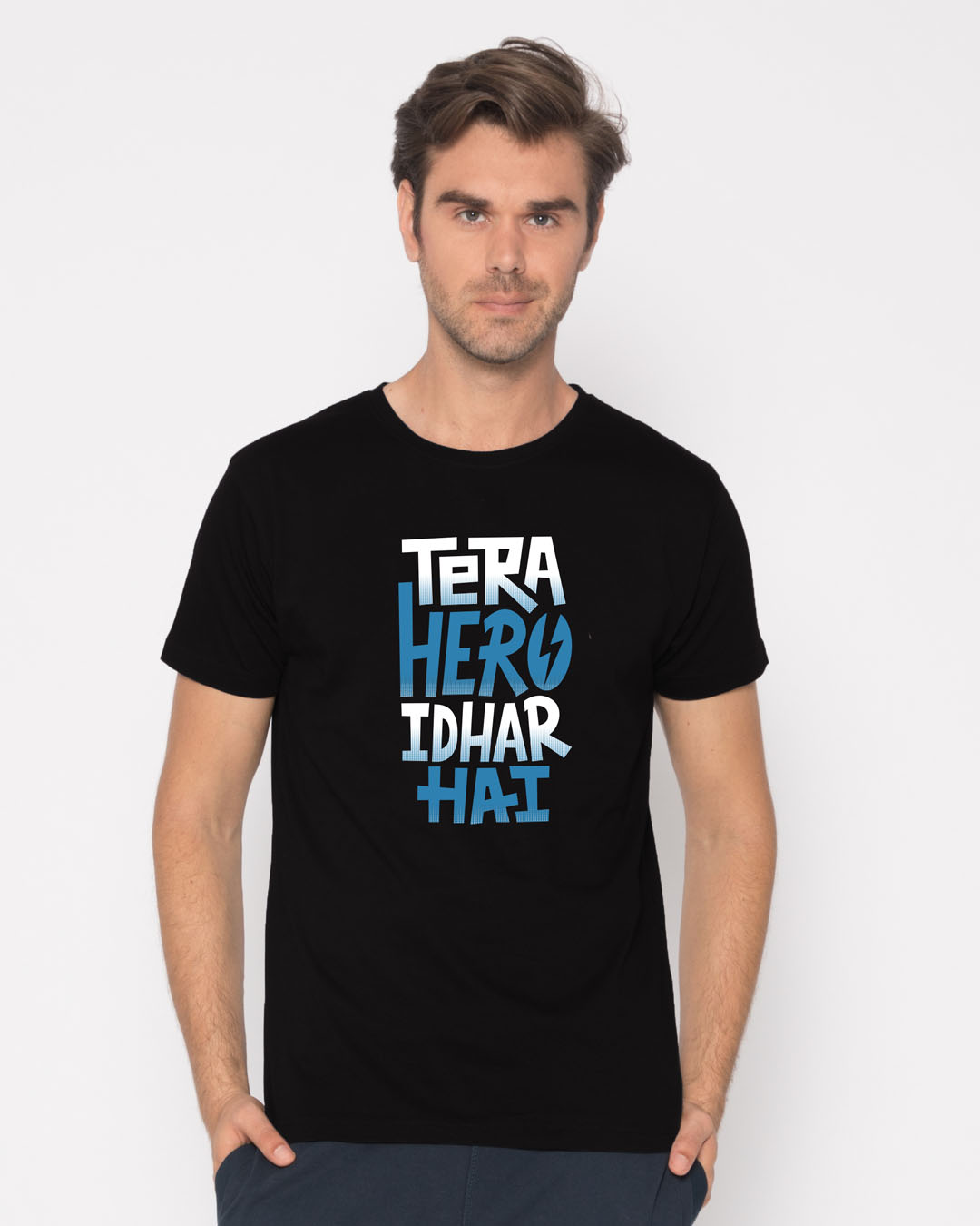 Shop Hero Idhar Hai Half Sleeve T-Shirt-Back