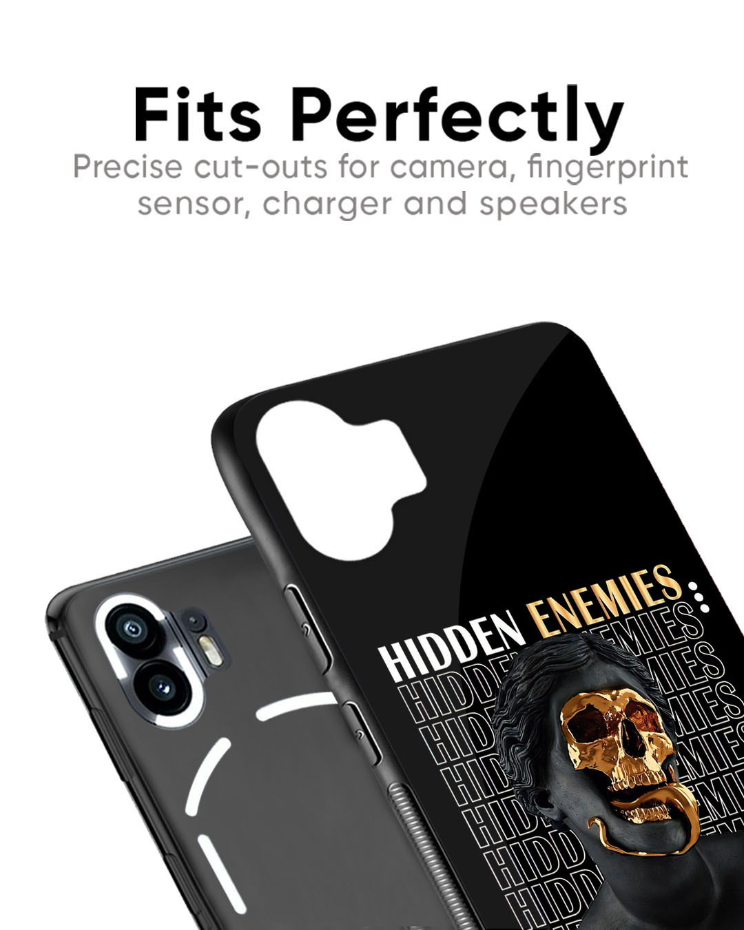 Shop Hidden Enemies Premium Glass Case for Nothing Phone 1 (Shock Proof, Scratch Resistant)-Back