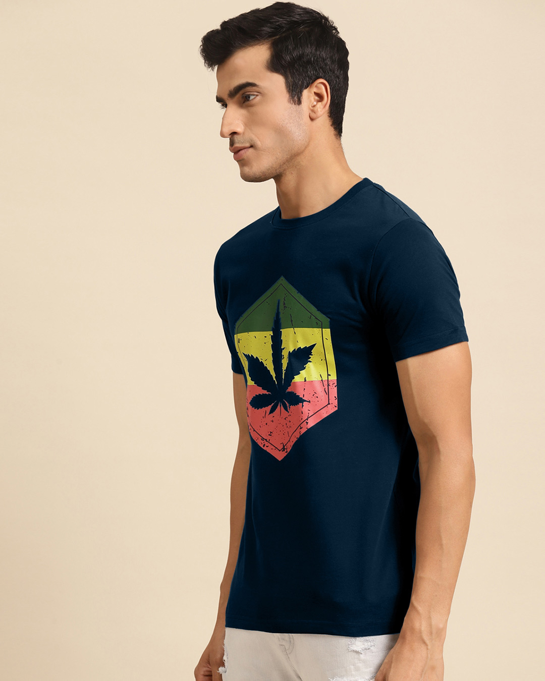 Shop Men's Blue High Colors Graphic Printed T-shirt-Back