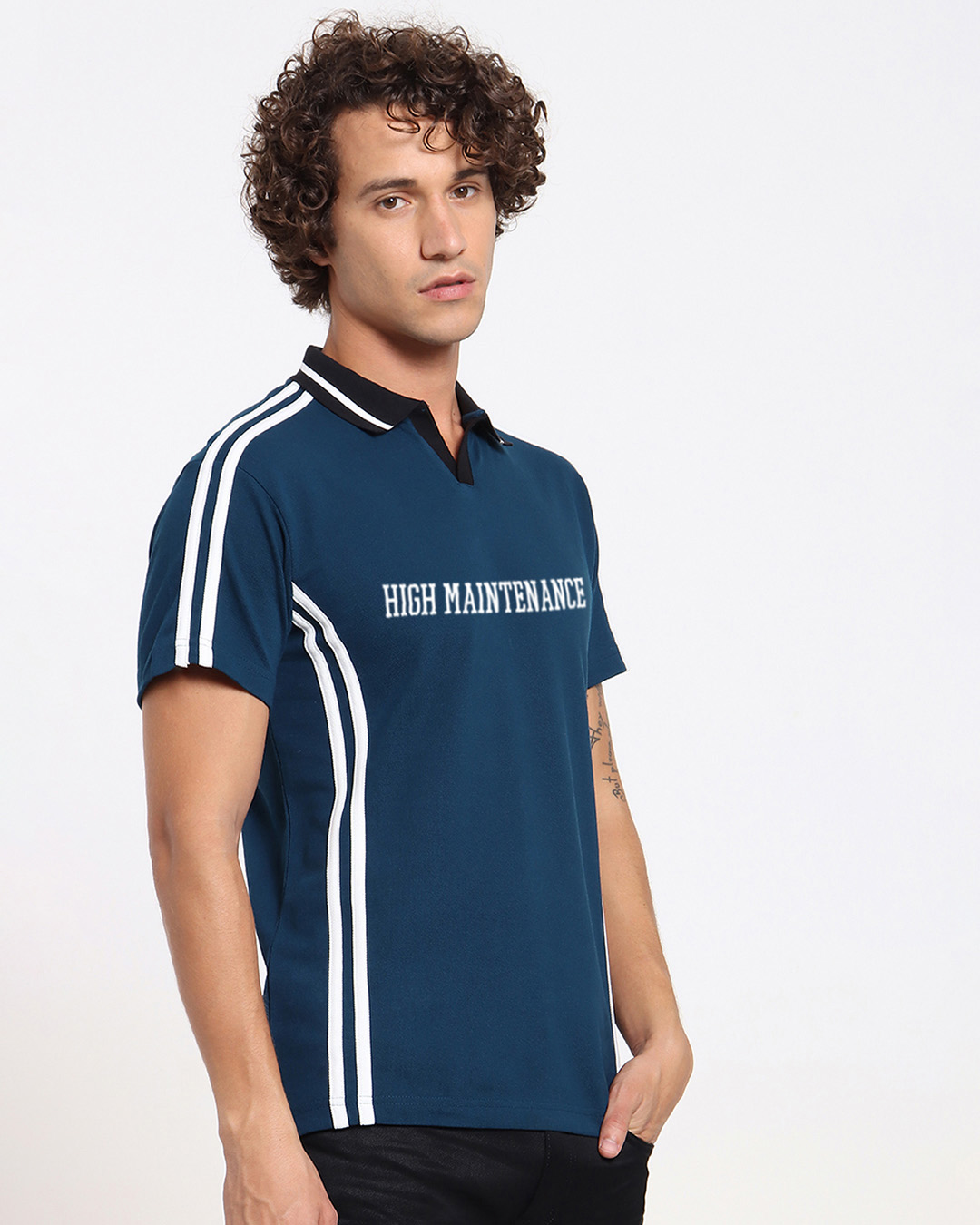 Shop High Maintenance Navy Polo-Back