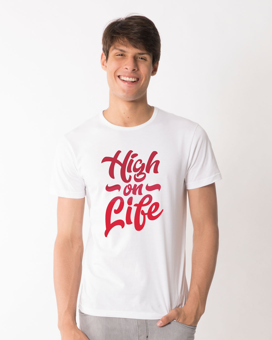 Shop High On Life Vector Half Sleeve T-Shirt-Back
