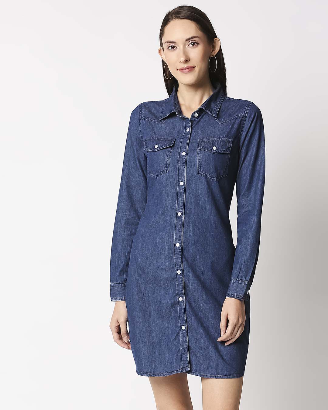 monsoon denim shirt dress