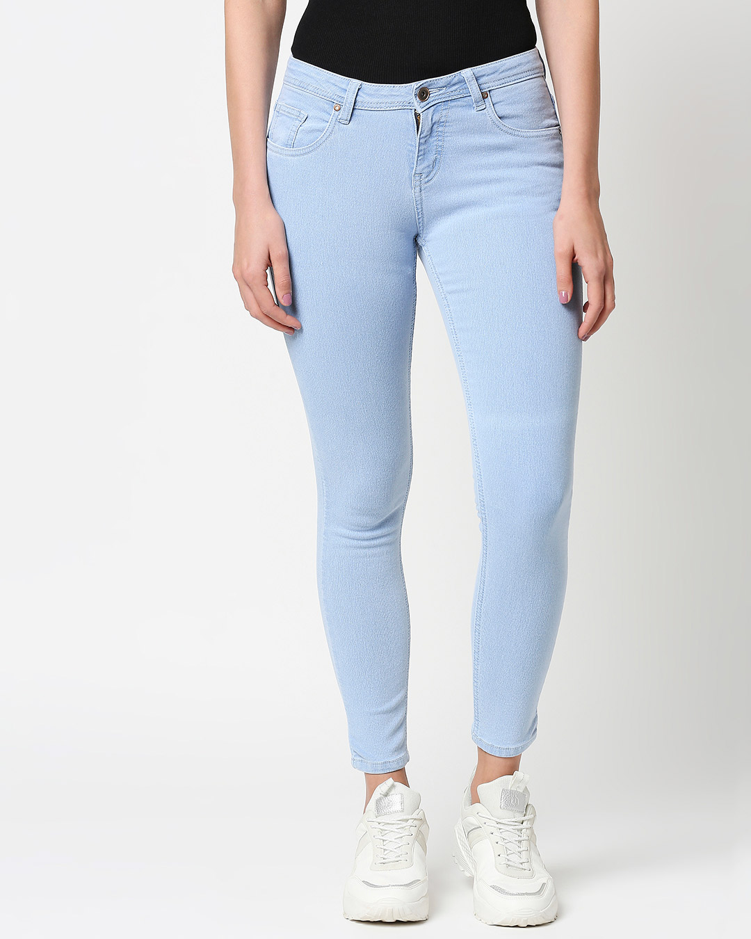 Buy High Star Womens Blue Washed Slim 