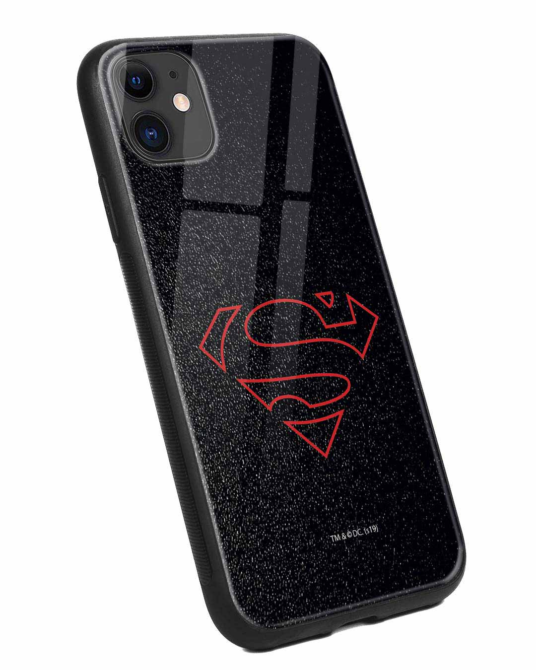 Shop Highlighted Superman iPhone 11 Glass Mobile Cover-Back