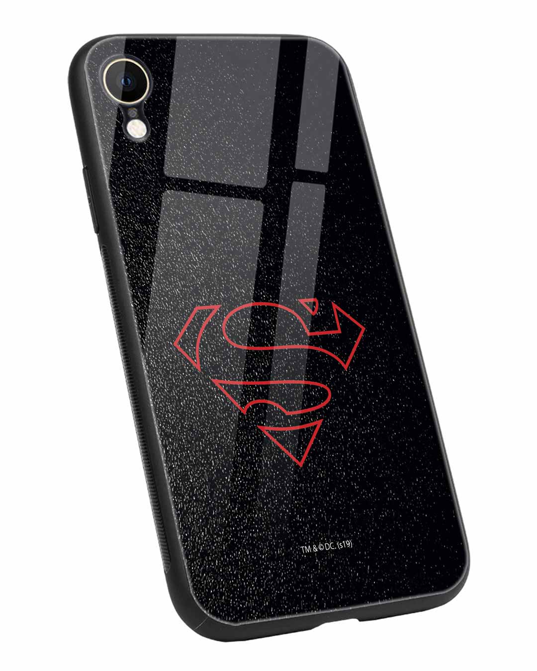 Shop Highlighted Superman iPhone XR Glass Mobile Cover-Back