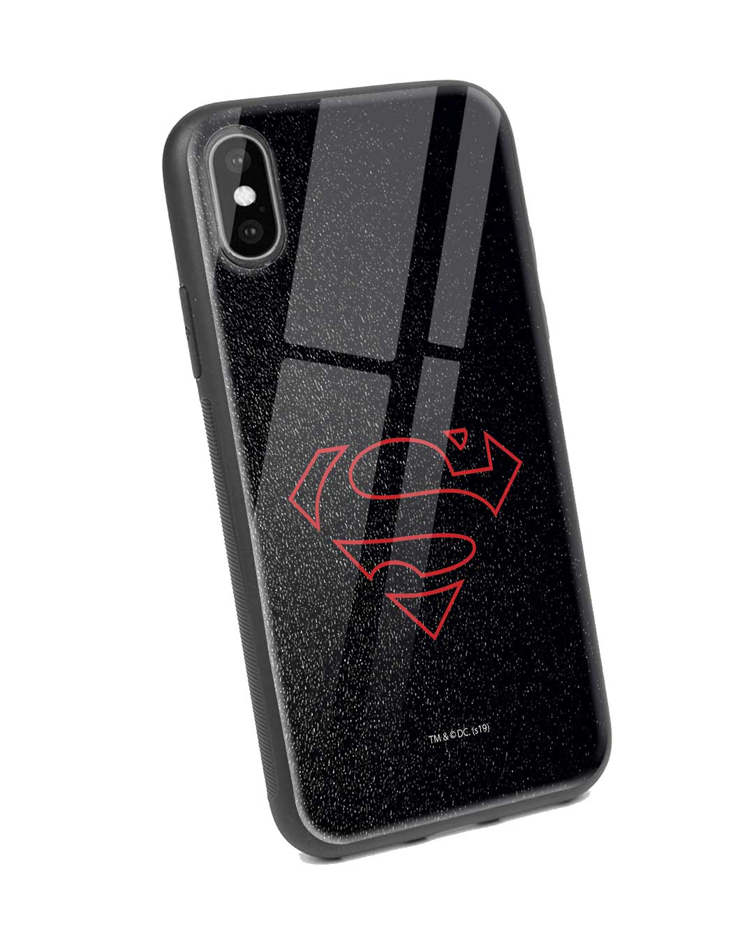 Shop Highlighted Superman iPhone XS Glass Mobile Cover-Back