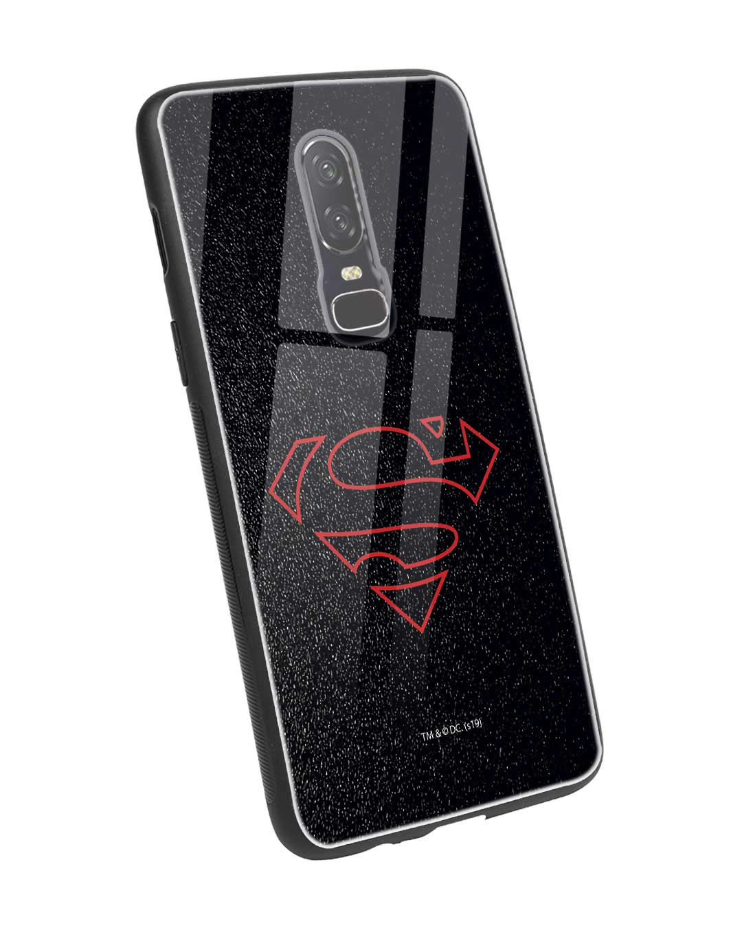 Shop Highlighted Superman OnePlus 6 Glass Mobile Cover-Back